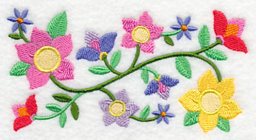 Bursting into Bloom Border