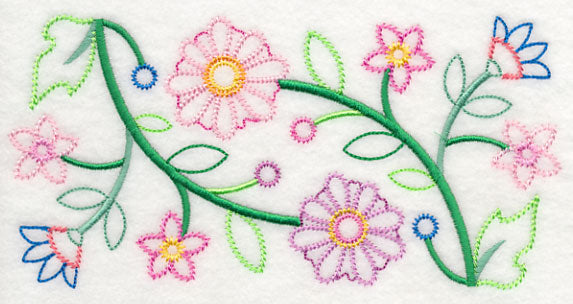 Glorious Garden Blooms Border (Vintage)