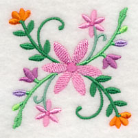 Spring Flower Bouquet Corner