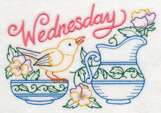 Tea Time Bird on Wednesday (Vintage)