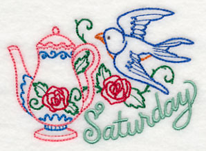 Tea Time Bird on Saturday (Vintage)