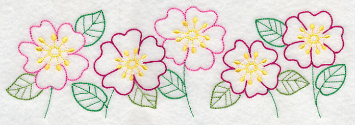Bright Prairie Rose Border (Vintage)