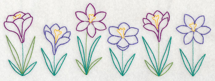 Springtime Crocus Border (Vintage)