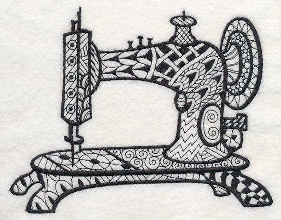 Vintage Sewing Machine 2 (Blackwork)