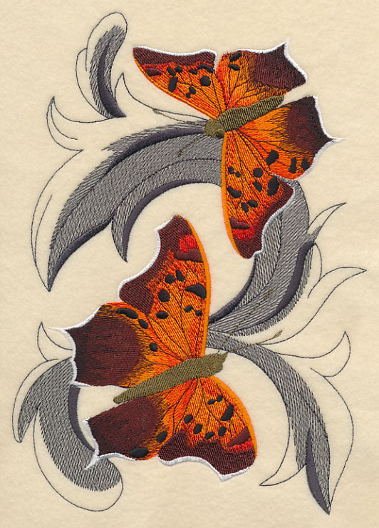 Question Mark Butterflies with Baroque Background