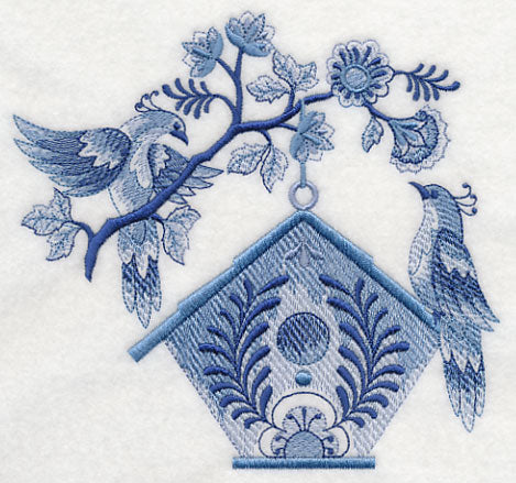 Delft Blue Birdhouse 1