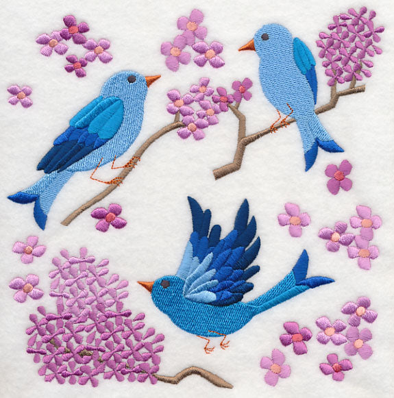 Summertime Bluebirds and Blooms 2