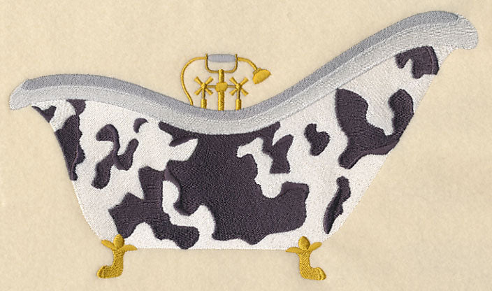 Cow Print Bathtub
