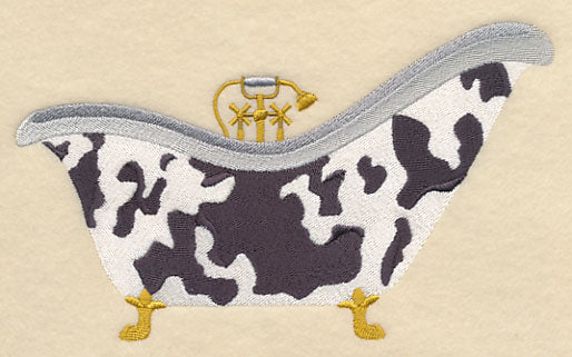 Cow Print Bathtub