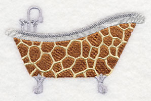 Giraffe Print Bathtub