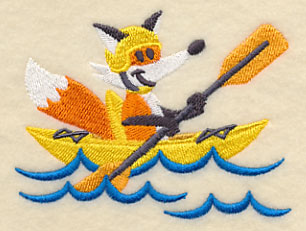 Frances Fox in a Kayak