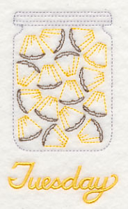 Canned Pineapple on Tuesday (Redwork)