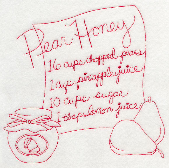 Pear Honey (Redwork)