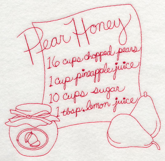 Pear Honey (Redwork)