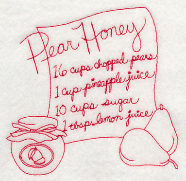 Pear Honey (Redwork)