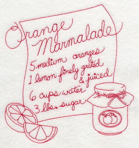 Orange Marmalade (Redwork)