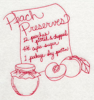 Peach Preserves (Redwork)