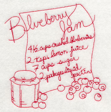 Blueberry Jam (Redwork)