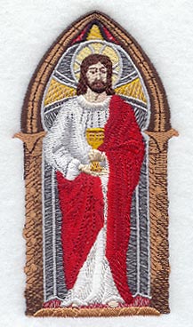 Jesus with Stained Glass