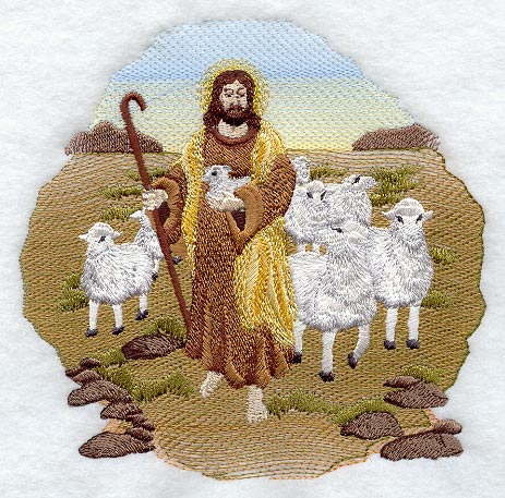 Jesus w/Flock of Sheep