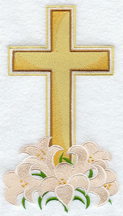 Easter Banner - Cross & Lilies