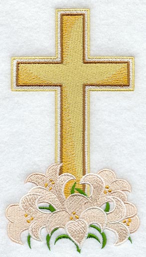 Easter Banner - Cross & Lilies