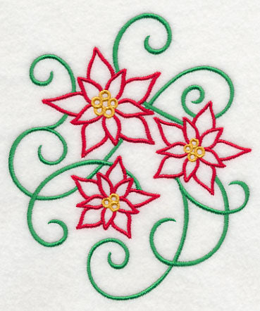 Art Nouveau Pretty Poinsettias