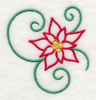 Art Nouveau Pretty Poinsettias Accent