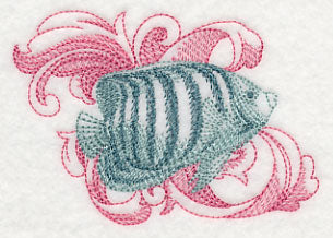 Angelfish with Baroque Background