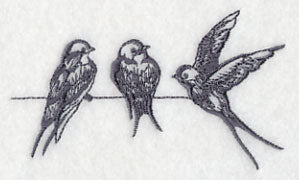 Swallows on a Wire 1