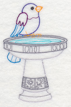 Bath Time Bird 1 (Vintage)