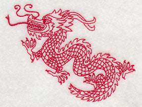 Chinese Dragon 1 (Redwork)