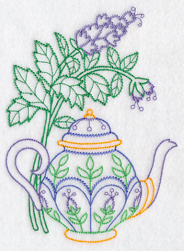 Teapot with Spearmint (Vintage)