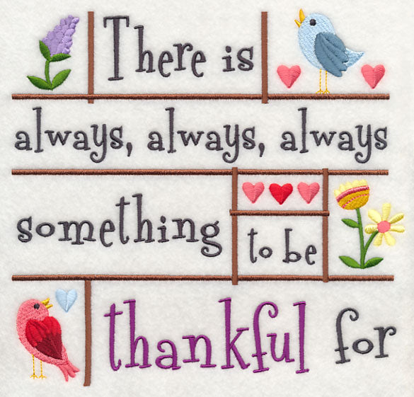 Always Something to Be Thankful For