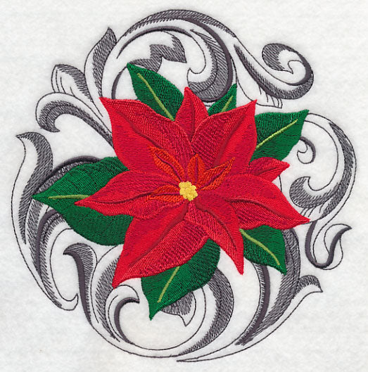 Poinsettia with Baroque Background