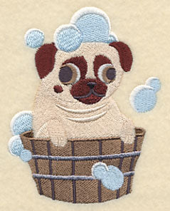 Pug in a Tub