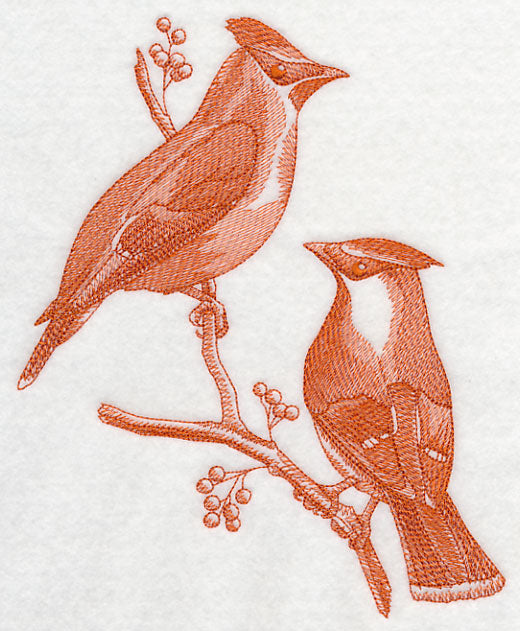 Cedar Waxwings (Toile)