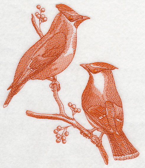 Cedar Waxwings (Toile)