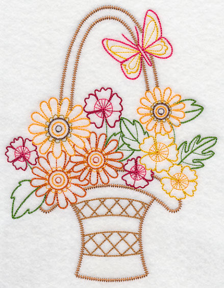 Fall Flower Basket (Vintage)