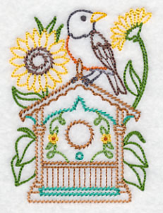 Robin and Sunflowers (Vintage)