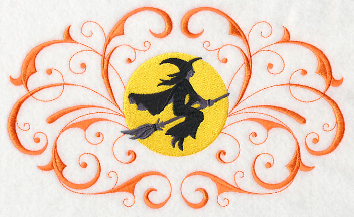 Witch Silhouette and Filigree