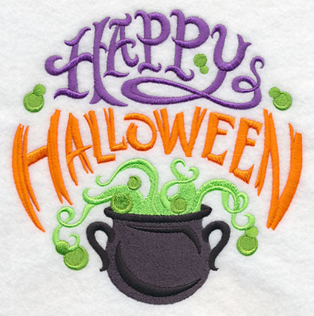 Happy Halloween and Bubbling Cauldron