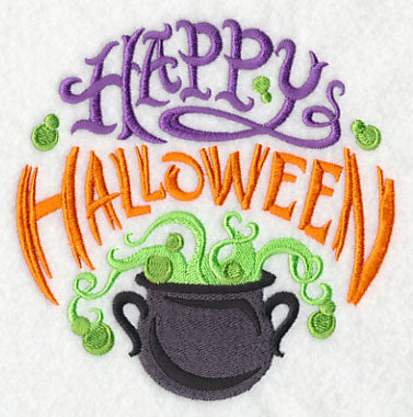 Happy Halloween and Bubbling Cauldron