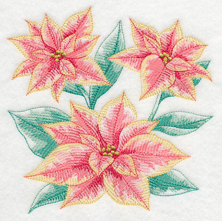 Merry Marble Poinsettia Sketch