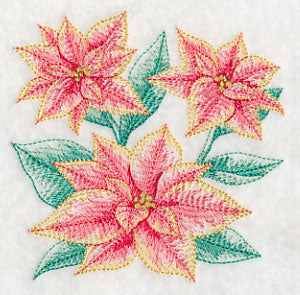 Merry Marble Poinsettia Sketch