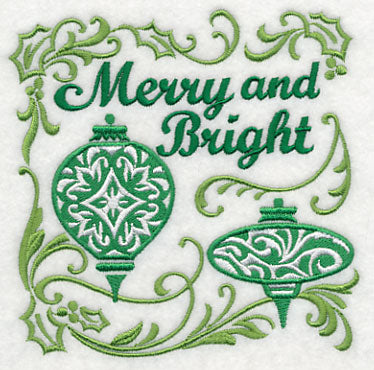 Merry and Bright Christmas Bulbs