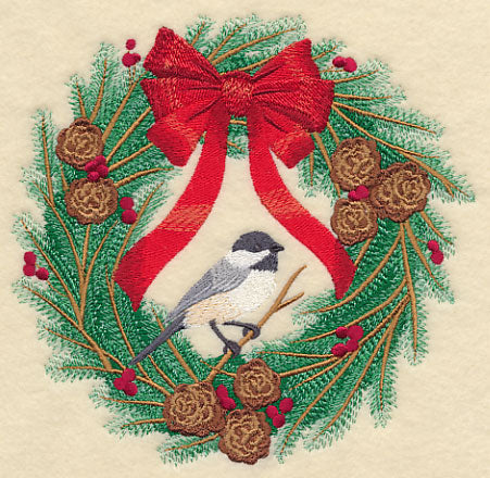 Chickadee-dee Christmas Wreath