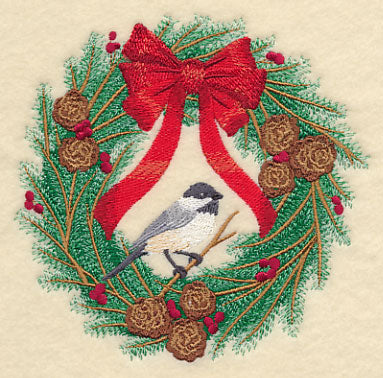 Chickadee-dee Christmas Wreath
