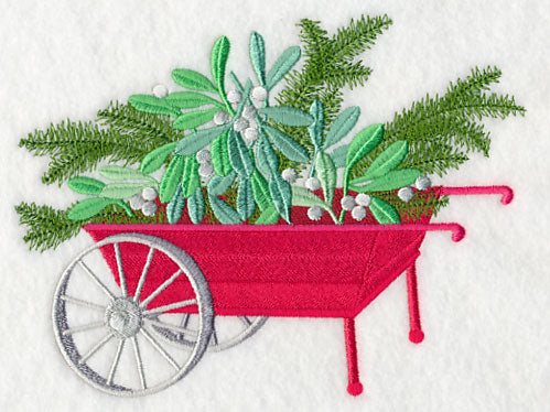Christmas Flower Cart - Mistletoe
