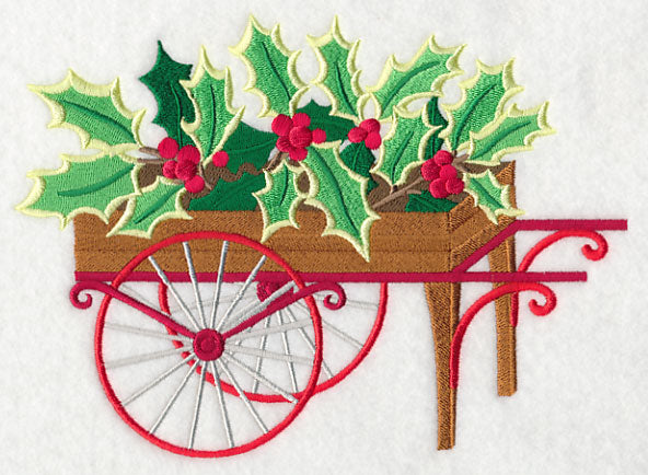 Christmas Flower Cart - Holly